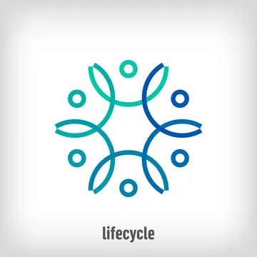 Creative human life transformation logo. Stock Illustration