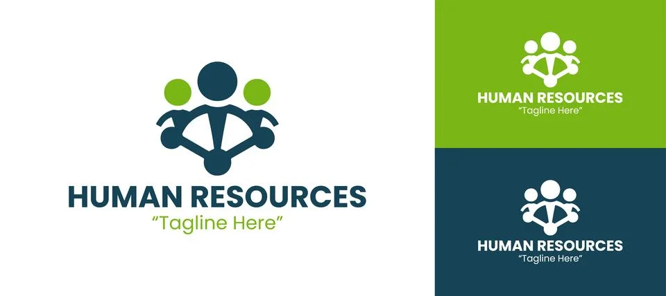 Creative Human Resources Logo Design 스톡 일러스트