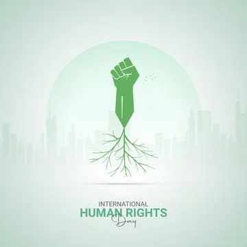 Creative Human Rights Day ads design. International Human Rights Day, Celeb.. Stock Illustration