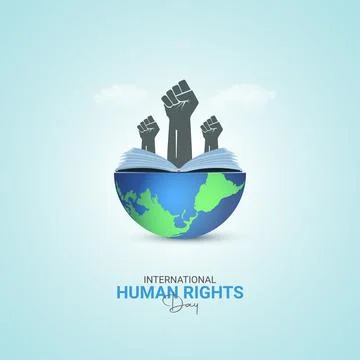 Creative Human Rights Day ads design. International Human Rights Day, Celeb.. Stock Illustration