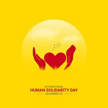 Creative Human Solidarity Day ads design. International Human Solidarity Da.. Stock Illustration