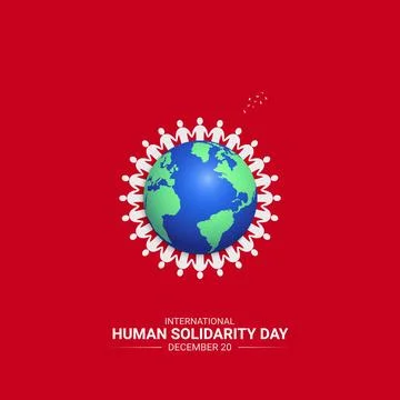 Creative Human Solidarity Day ads design. International Human Solidarity Da.. Stock Illustration
