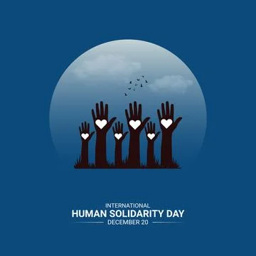 Creative Human Solidarity Day ads design. International Human Solidarity Da.. Stock Illustration