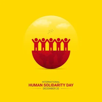 Creative Human Solidarity Day ads design. International Human Solidarity Da.. Stock Illustration