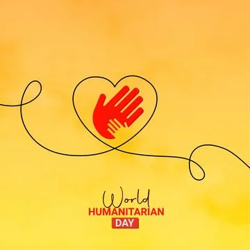 Creative Humanitarian Day ads design. Humanitarian Day, Humanitarian Day cr.. Stock Illustration