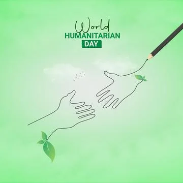 Creative Humanitarian Day ads design. Humanitarian Day, Humanitarian Day cr.. Stock Illustration