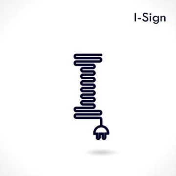 Creative I- letter icon abstract logo design vector template. Stock Illustration