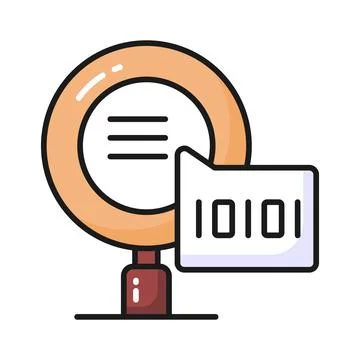 Creative icon of binary search in modern style, ready to use vector Stock Illustration