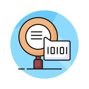 Creative icon of binary search in modern style, ready to use vector 스톡 일러스트