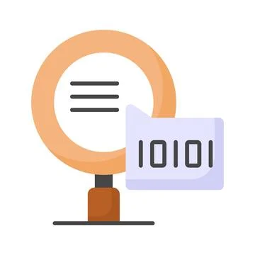 Creative icon of binary search in modern style, ready to use vector Stock Illustration