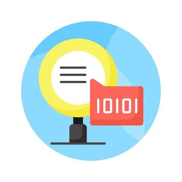 Creative icon of binary search in modern style, ready to use vector Stock Illustration
