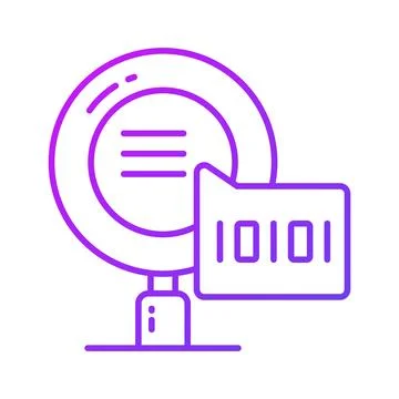 Creative icon of binary search in modern style, ready to use vector Stock Illustration
