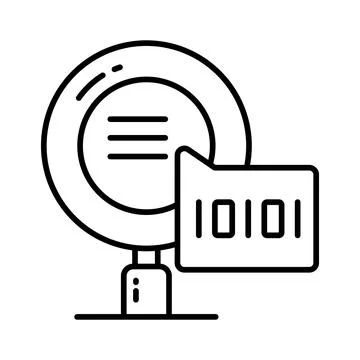 Creative icon of binary search in modern style, ready to use vector Stock Illustration