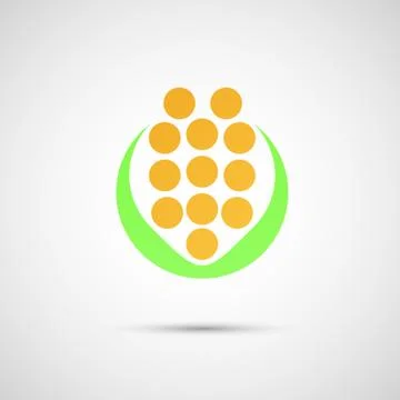 Creative icon of corn on a simple background Stock Illustration