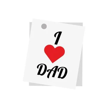 Creative icon of i love dad, father day vector design Stock Illustration