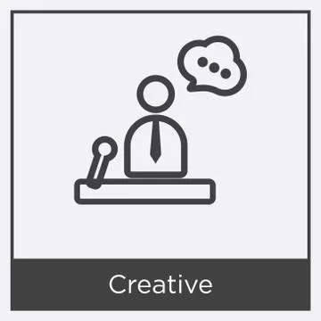 Creative icon isolated on white background Free Stock Illustration