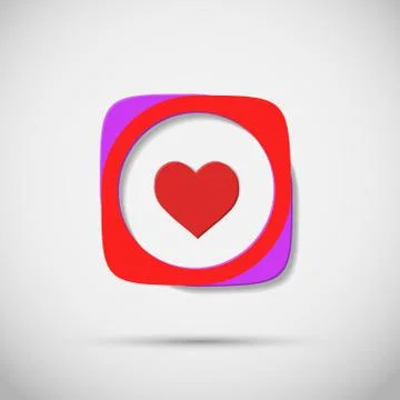 Creative icon vector hearts on plain background Stock Illustration