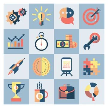 Creative icons set Stock Illustration