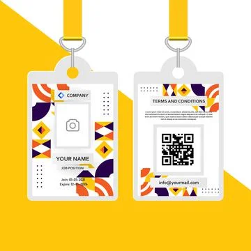 Creative id card template design concept Stock Illustration