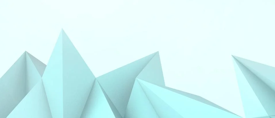 Creative idea Abstract Background and Geometric shapes. Origami on blue 스톡 일러스트