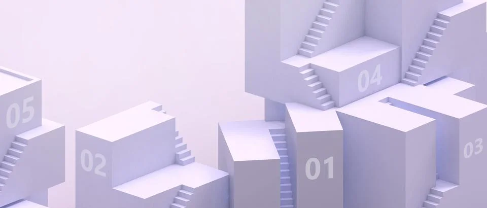 Creative idea. Abstract Background and ladder of success with thought leaders Stock-Illustration