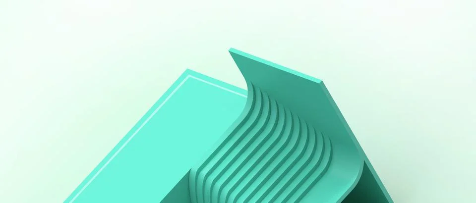 Creative idea. Abstract Background. Wavy stripes and Geometry shape on Blue Stock Illustration