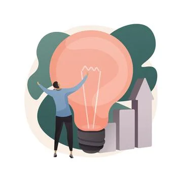 Creative idea abstract concept vector illustration. Stock Illustration