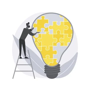 Creative idea abstract concept vector illustration. Stock Illustration