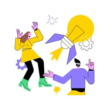 Creative idea abstract concept vector illustration. Stock Illustration