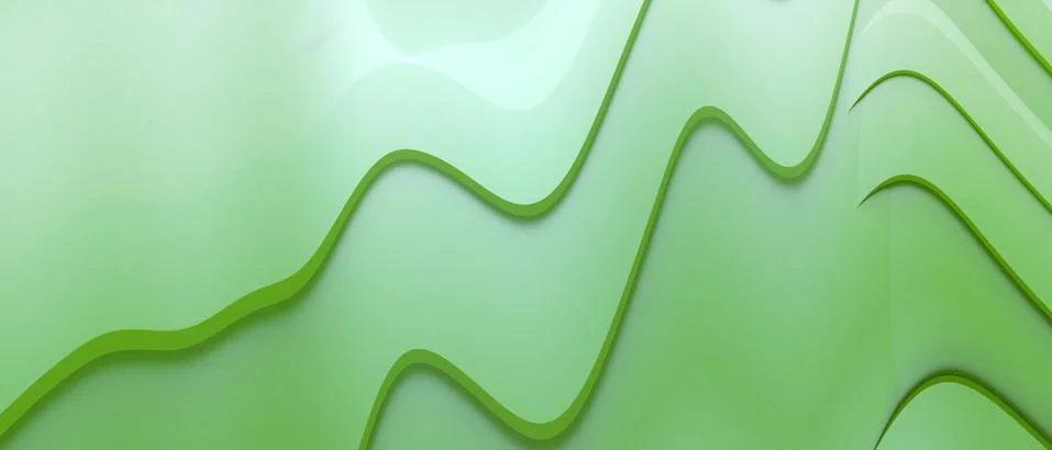 Creative idea. Abstract Waves background Futuristic and Digital Design on Green Stock Illustration