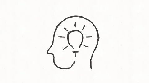 Creative Idea and Human Mind Light Bulb Animation Stock Footage 342018479