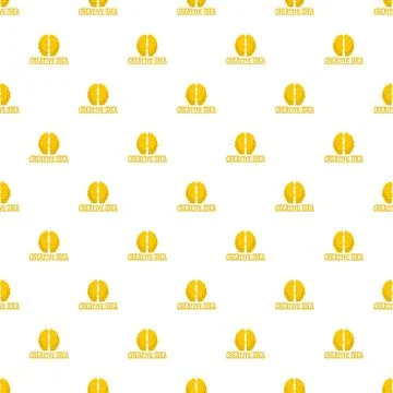 Creative idea brain pattern seamless Illustrazione stock