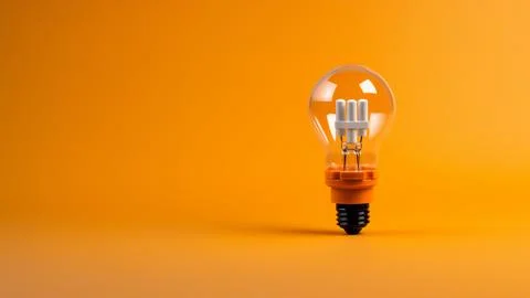 Creative idea bulb made of plastic block toys Stock Photos