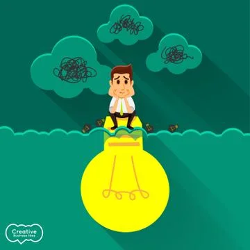 Creative idea businessman Stock Illustration
