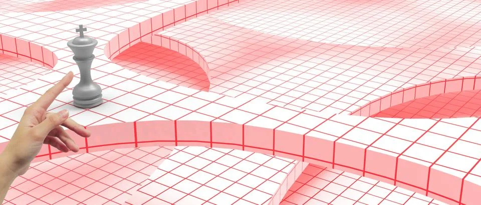 Creative idea chess. New generation of leadership with goals of success Stock Illustration