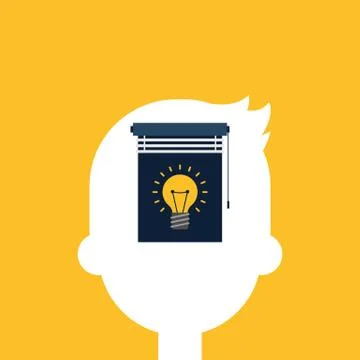 Creative idea concept flat design Stock Illustration