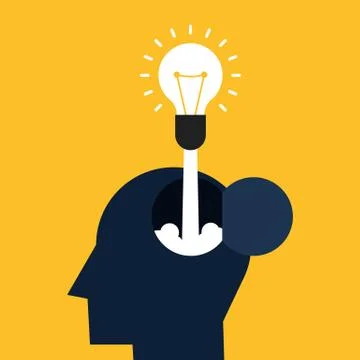 Creative idea concept flat design Stock Illustration