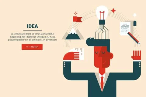 Creative idea concept Illustrazione stock