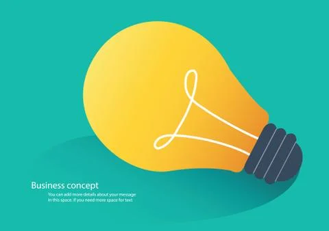 Creative idea concept, light bulb icon vector Stock Illustration