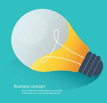 Creative idea concept, light bulb icon vector Stock Illustration