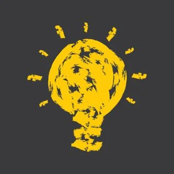 Creative idea concept with  painted bulb stock vector Stock Illustration