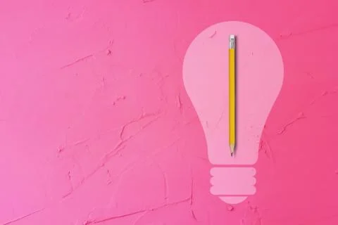 Creative Idea Concept on Pink Background Foto stock