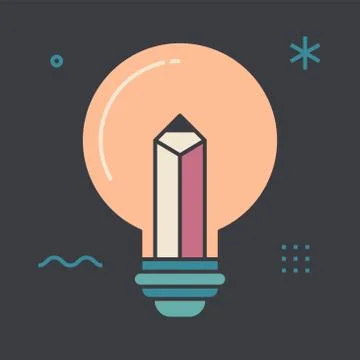 Creative idea concept. Unique and creative illustration. Stock Illustration