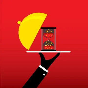 Creative idea convert in to money by time concept design vector Stock Illustration