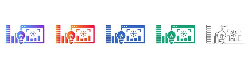 Creative Idea Development Icons Illustrazione stock