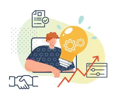 Creative Idea Development Process - Illustration Ilustración de archivo