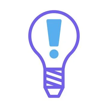 Creative Idea Exclamation Lightbulb Icon Symbol Illustrazione stock