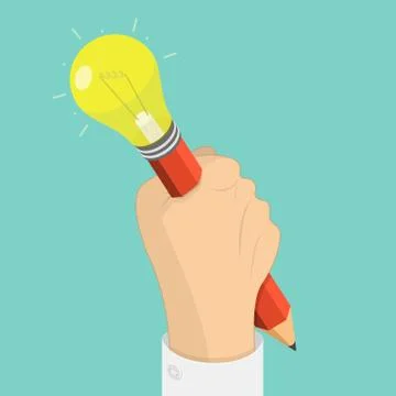 Creative idea flat isometric vector concept Stock Illustration