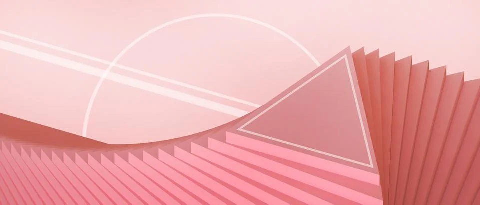 Creative idea Geometric shapes Triangular podium goals and Arrow Concept on Red 스톡 일러스트