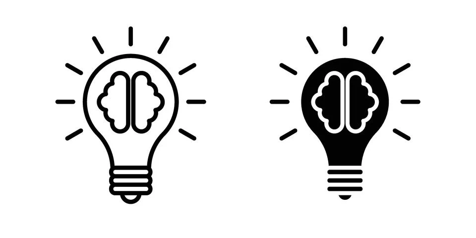 Creative idea icon graphic element. web icon set Stock Illustration